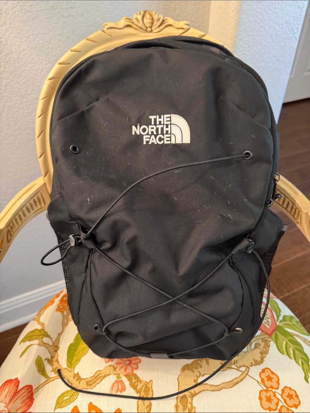 The North Face Black Daypack with Elastic Bungee